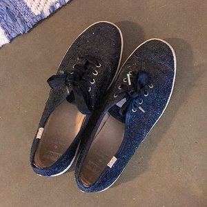 Navy blue glitter Kate spade Keds